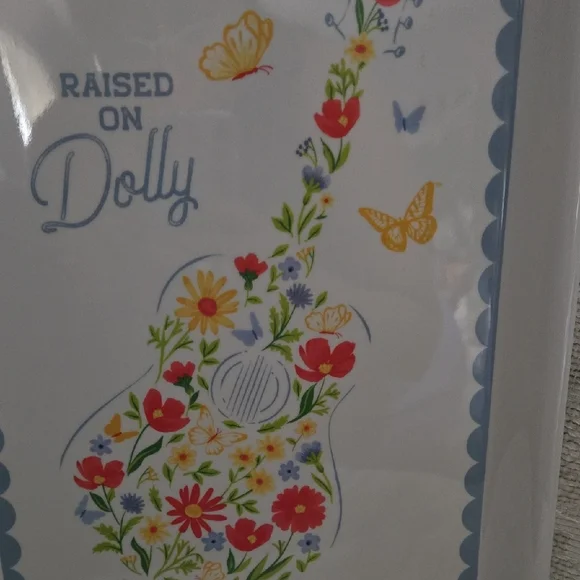 Raised on Dolly Floral Serving Tray AND Picture Frame - Picture 7 of 13